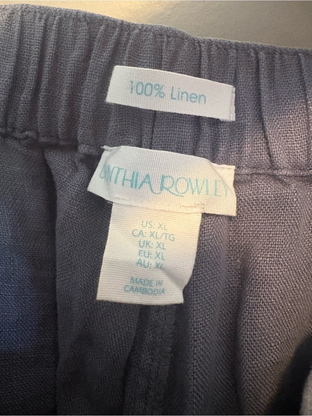 Cynthia Rowley 100% Linen Pull on Pants - Picture 5 of 5